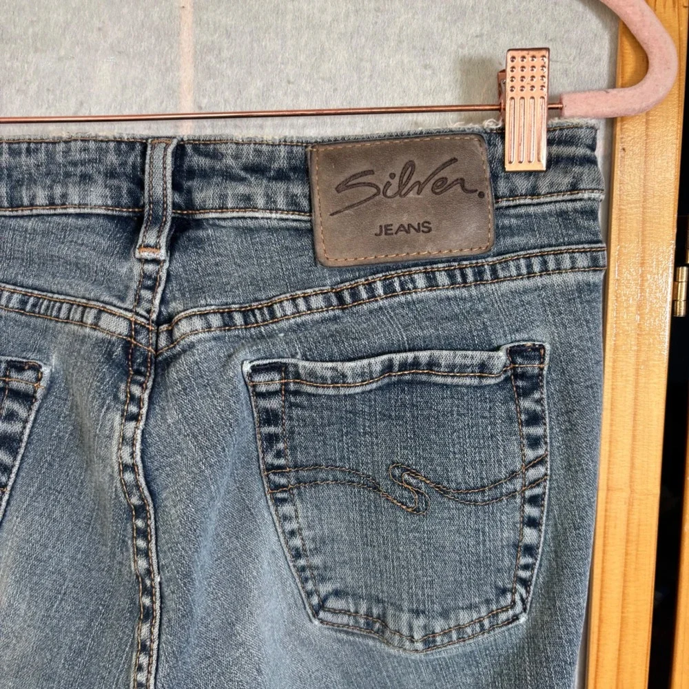 Silver Jeans Co Womens Flare Jeans Light‎ Wash Denim Size 29 Y2K Retro